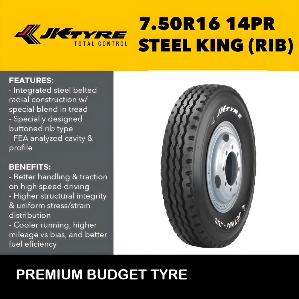 7.50-16 | 14PR RIB JK Tyre